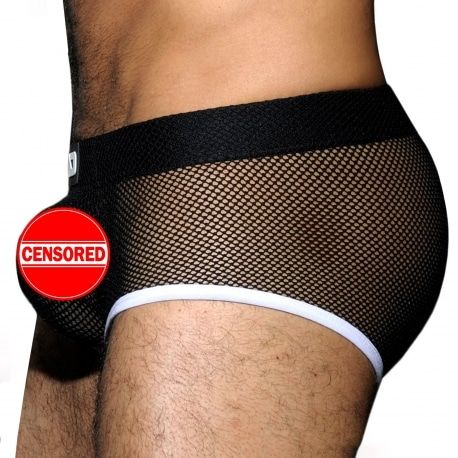AD Fetish Fetish Mesh Boxer - Black - White