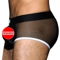 AD Fetish Shorty Mesh Fetish Noir - Blanc