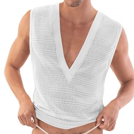 Débardeur Mayo Mesh Blanc