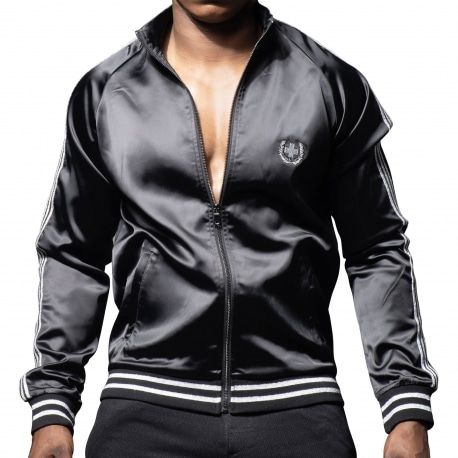Andrew Christian Veste Squad Satin Noire