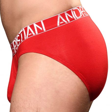 Andrew Christian Almost Naked Happy Modal Briefs - Red