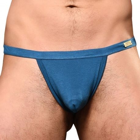 Andrew Christian String Almost Naked Sex Bambou Bleu Paon
