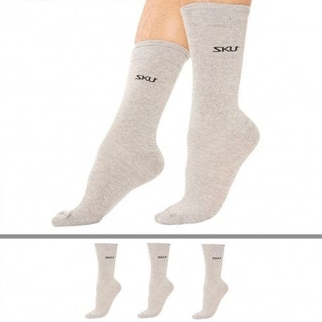 SKU Lot de 3 Paires de Chaussettes Basses Grises