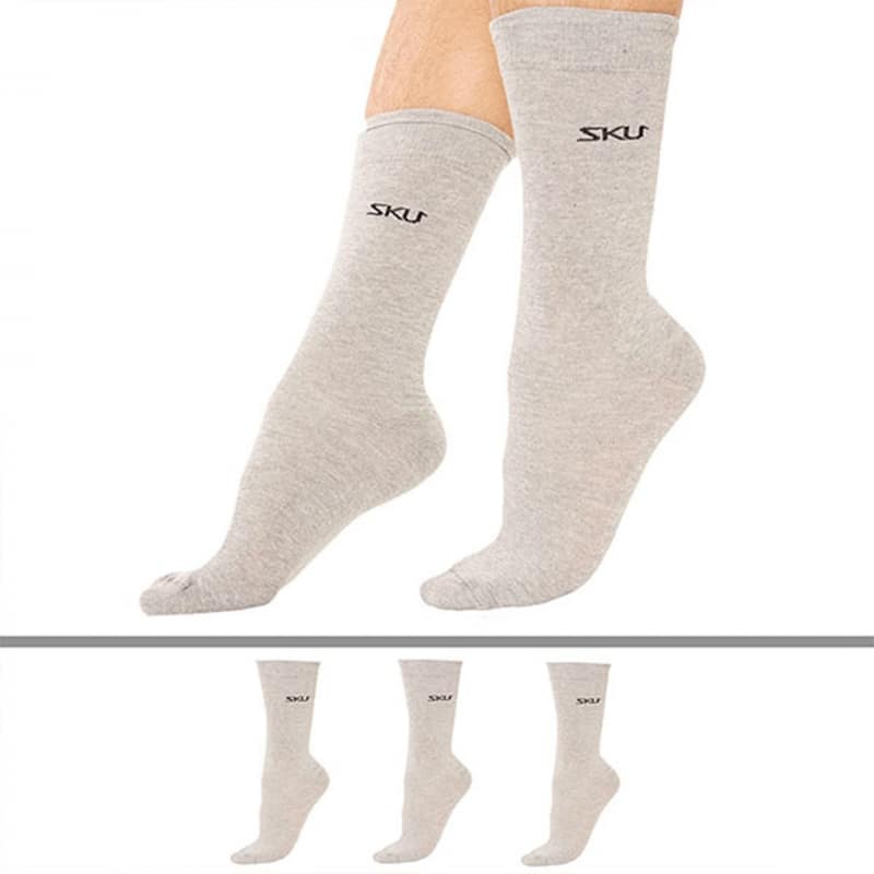 SKU Lot de 3 Paires de Chaussettes Basses Grises