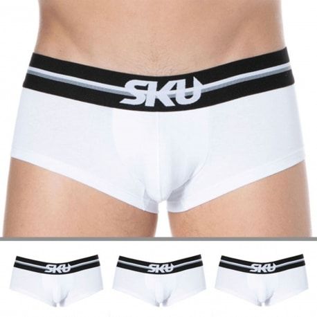 SKU Lot de 3 Shorties First Coton Blancs