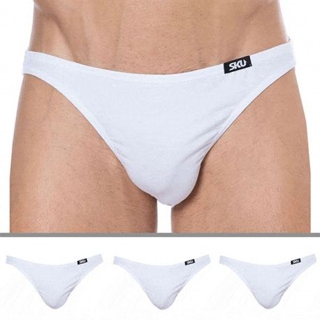SKU Lot de 3 Slips Mini Coton Blancs