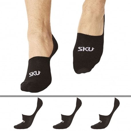 SKU Lot de 3 Paires de Chaussettes Invisibles Noires