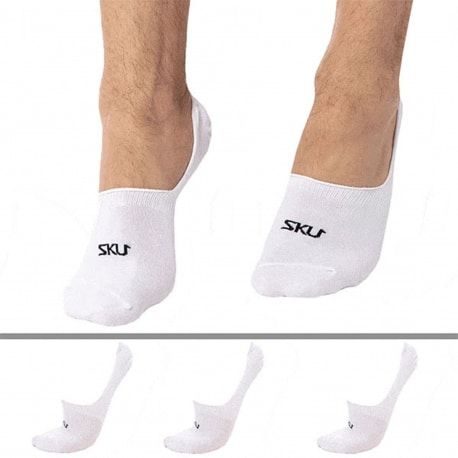 SKU Lot de 3 Paires de Chaussettes Invisibles Blanches