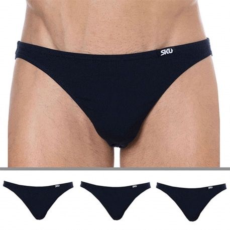 SKU 3-Pack Cotton Mini Briefs - Navy
