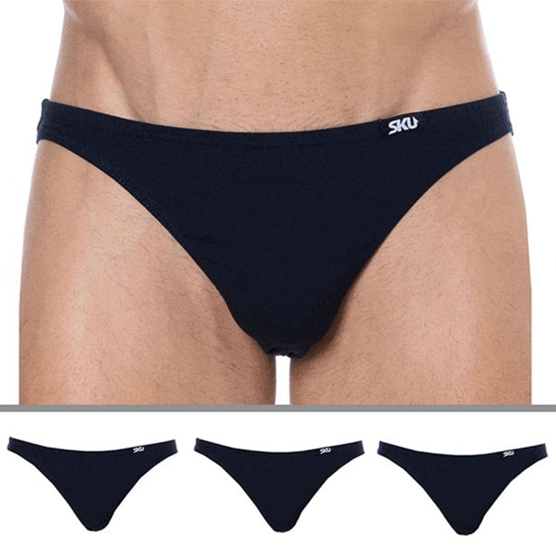 SKU 3-Pack Cotton Mini Briefs - Navy