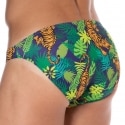 Slip de Bain Palms & Tigers Vert