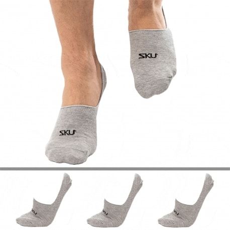 SKU Lot de 3 Paires de Chaussettes Invisibles Grises