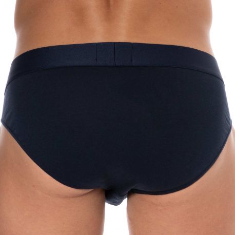 Emporio Armani Rubber Pixel Logo Briefs - Navy