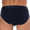 Emporio Armani Slip Rubber Pixel Logo Bleu Marine