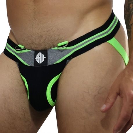  New Wave Jock - Black - Neon Green