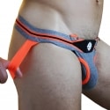  New Wave Jock - Grey - Neon Orange