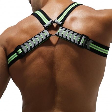  Harnais Circuit New Wave Gris - Vert Fluo