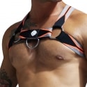  Harnais Circuit New Wave Noir - Orange Fluo