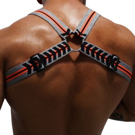  Harnais Circuit New Wave Noir - Orange Fluo