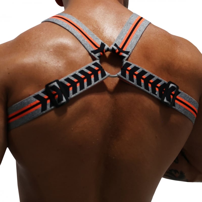  Harnais Circuit New Wave Noir - Orange Fluo