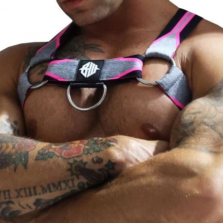  New Wave Circuit Harness - Grey - Neon Pink