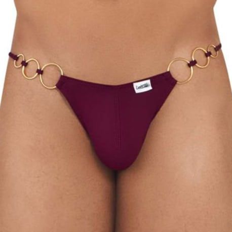  Holes In One Bikini Briefs - Burgundy