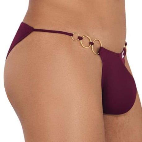  Holes In One Bikini Briefs - Burgundy