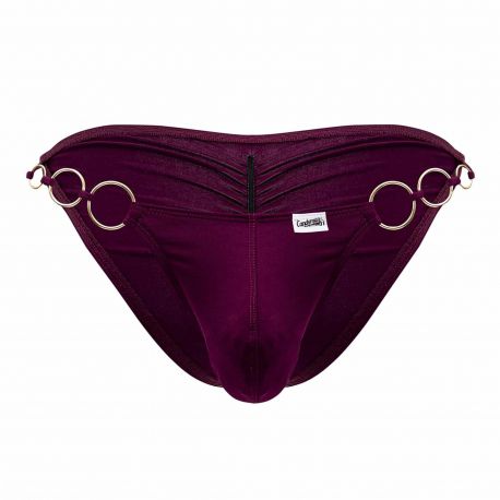  Holes In One Bikini Briefs - Burgundy