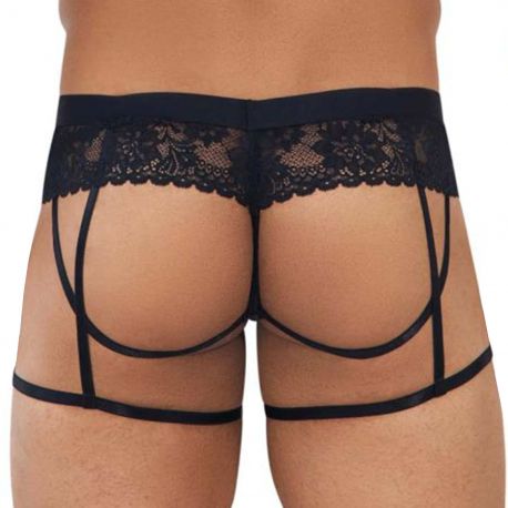  Lace Garter Jockstrap - Black