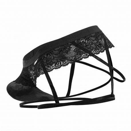  Lace Garter Jockstrap - Black