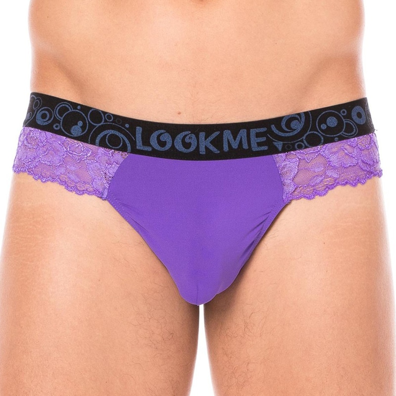 Lookme Lace Thong - Purple