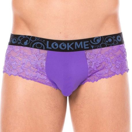 Lookme Shorty Dentelle Violet