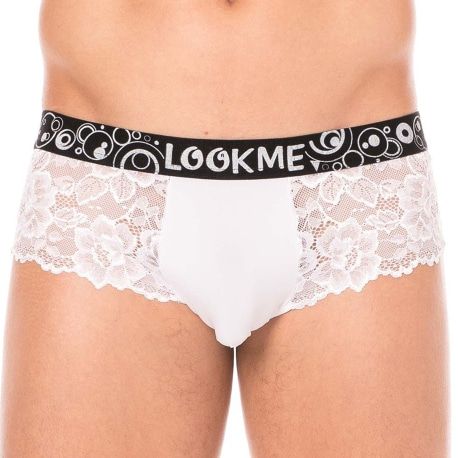 Lookme Shorty Dentelle Blanc