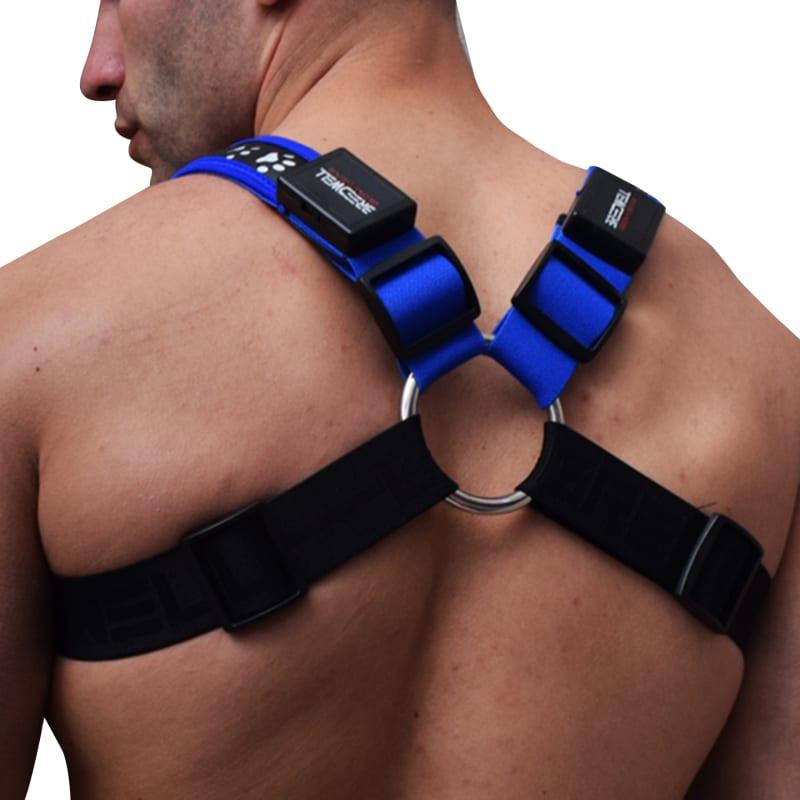  Poundtown Bulldog Harness with integrated LED - Black - Blue