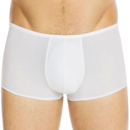 HOM Boxer Court Temptation Plume Microfibre Blanc