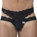  Lace Double Bikini Briefs - Black
