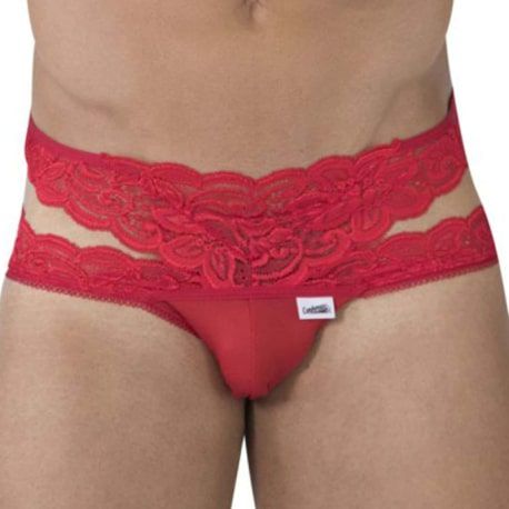  Slip Bikini Double Dentelle Rouge