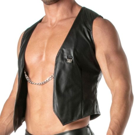 TOF Paris Gilet à Chaîne Kinky Noir