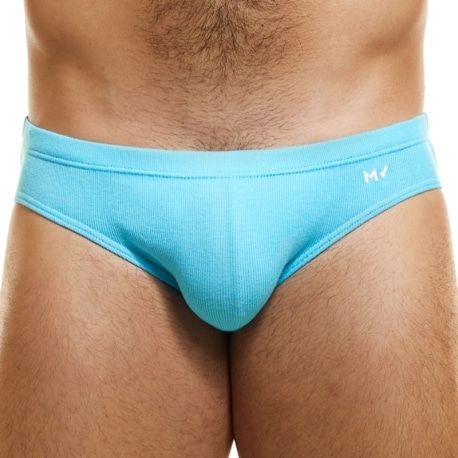 Modus Vivendi Slip Classique Peace Coton Bleu Turquoise