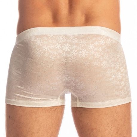 L'Homme invisible Snowflake Push-Up Trunks - Cream