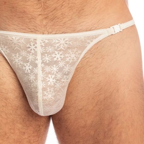 L'Homme invisible String Striptease Snowflake Crème