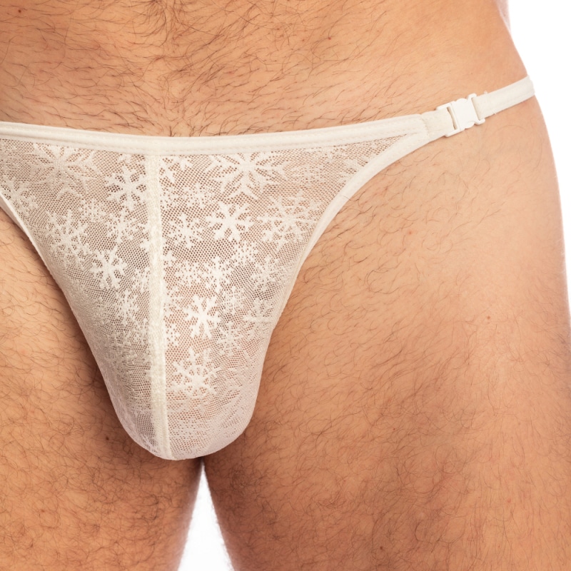 L'Homme invisible String Striptease Snowflake Crème
