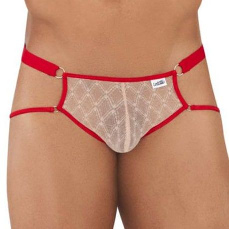  Lace Jockstrap - Beige