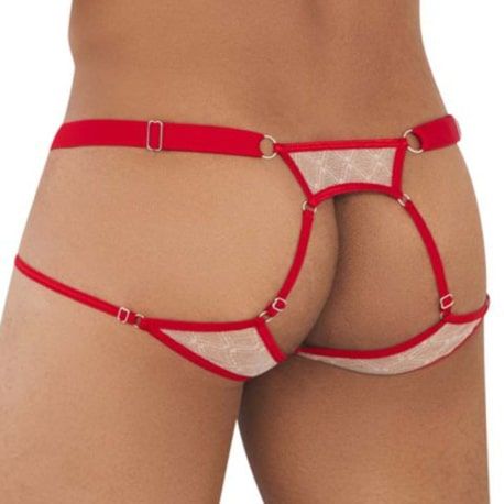  Lace Jockstrap - Beige