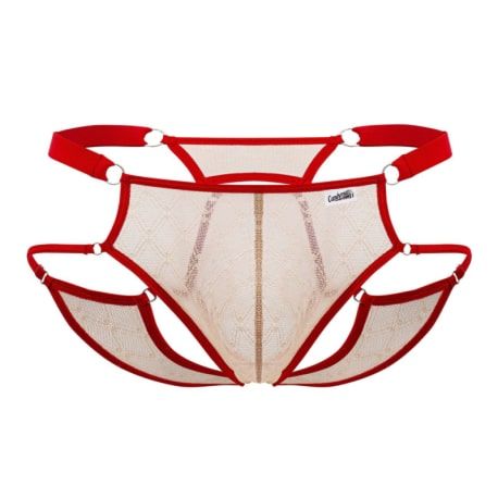  Lace Jockstrap - Beige