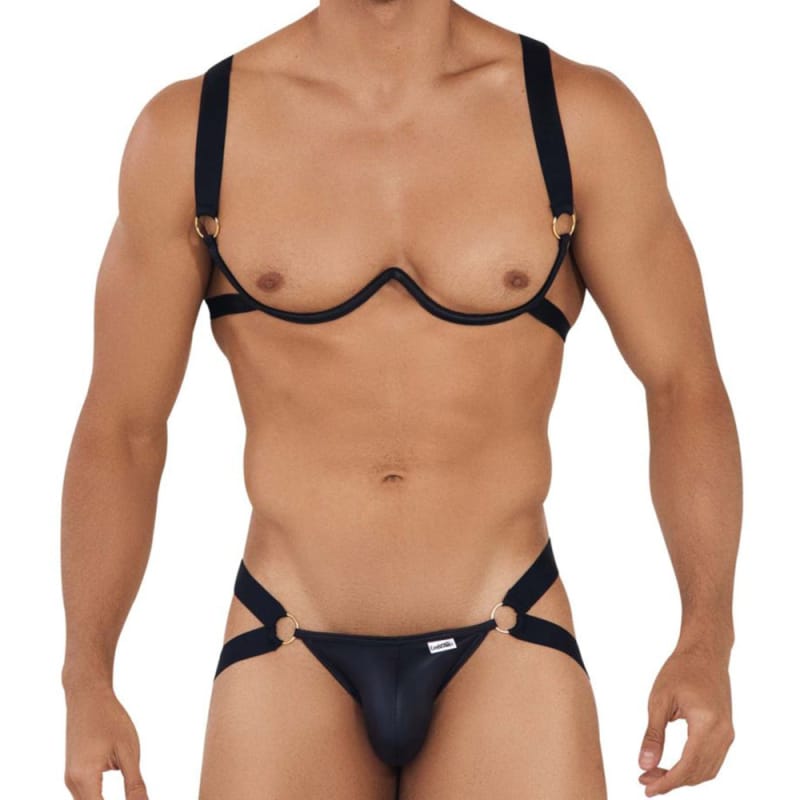 Harness Bra - Jockstrap Outfit - Black
