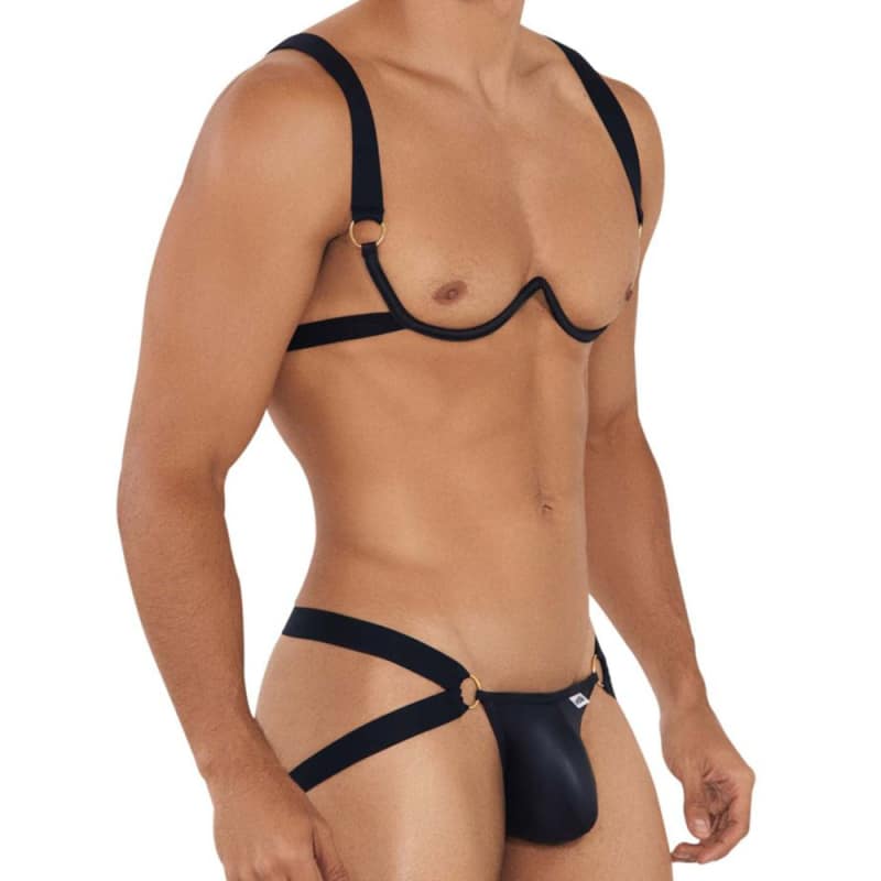  Harness Bra - Jockstrap Outfit - Black