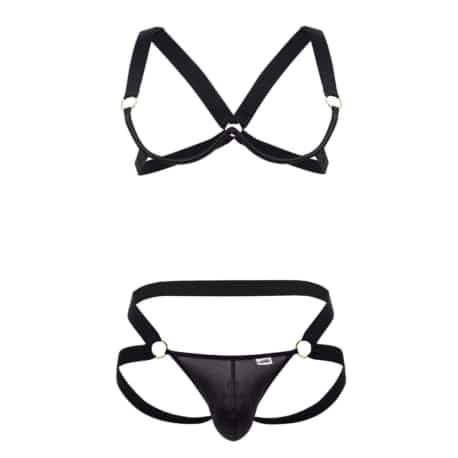  Harness Bra - Jockstrap Outfit - Black