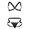  Harness Bra - Jockstrap Outfit - Black
