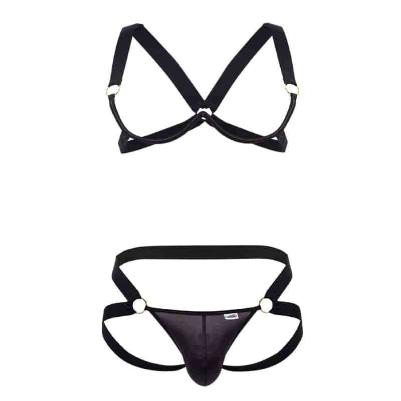  Harness Bra - Jockstrap Outfit - Black